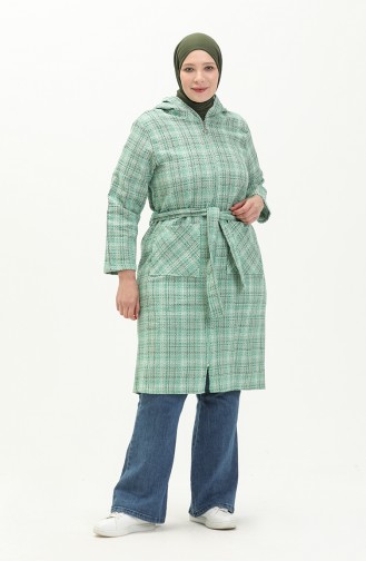 Plus Size Plaid Tunic 2004-02 Green 2004-02