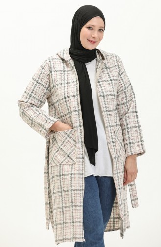 Plus Size Plaid Cape 2004-05 Beige 2004-05