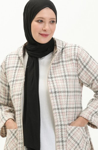 Plus Size Plaid Cape 2004-05 Beige 2004-05