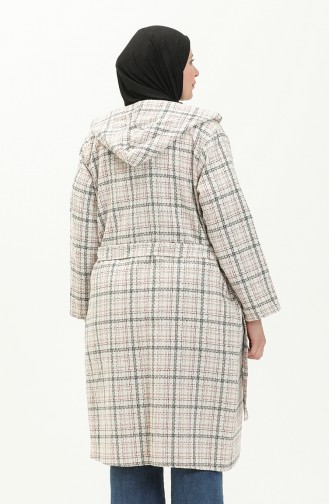 Plus Size Plaid Cape 2004-05 Beige 2004-05