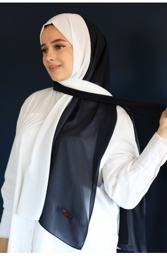 İki Renkli Şal 121144-01 Lacivert