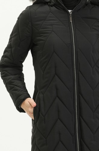 Hooded Quilted Coat 517622-02 Black 517622-02