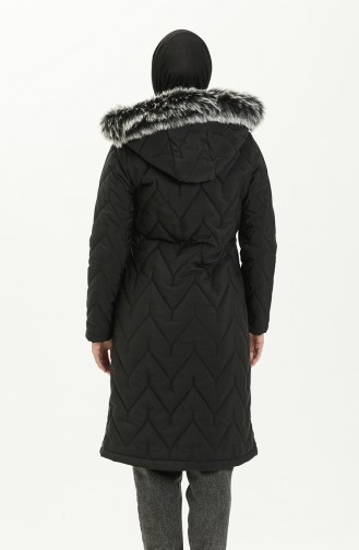 Hooded Quilted Coat 517622-02 Black 517622-02