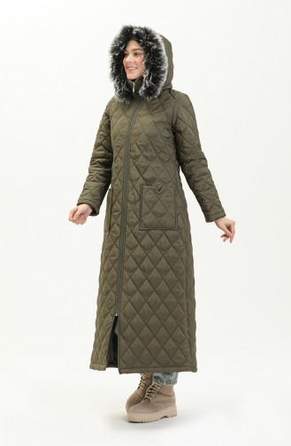 Earthquake Solidarity Mobilization - Hooded Quilted Coat 5175-01 Khaki 5175-01
