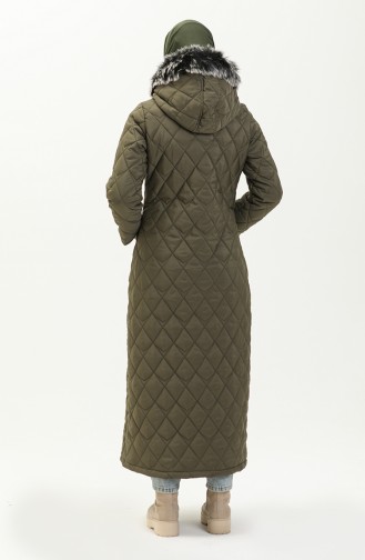 Hooded Quilted Coat 5175-01 Khaki 5175-01