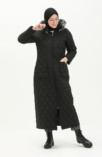 Hooded Quilted Coat 5175-05 Black 5175-05