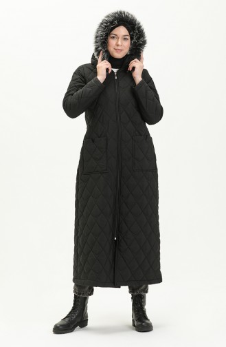 Earthquake Solidarity Mobilization - Hooded Quilted Coat 5175-05 Black 5175-05