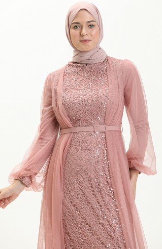 Silbergrau Hijab-Abendkleider 5383-22