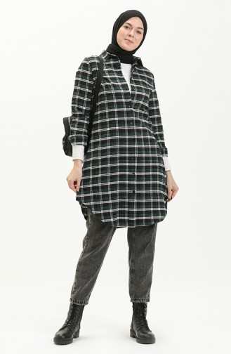 Plaid Tunic 2543-05 Emerald Green 2543-05