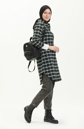 Plaid Tunic 2543-05 Emerald Green 2543-05