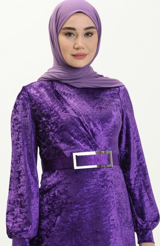 Purple Hijab Dress 4253-02