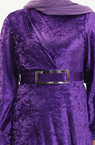 Purple Hijab Dress 4253-02