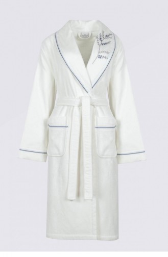 Cream Towel and Bathrobe Set 004.Krem