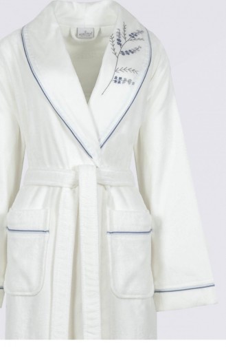 Cream Towel and Bathrobe Set 004.Krem