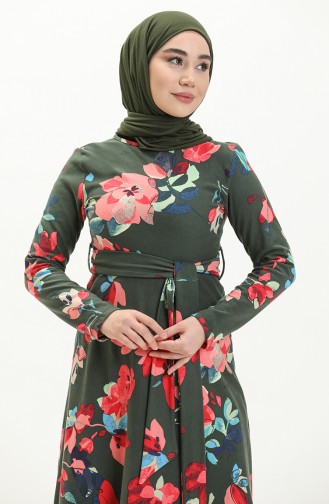 Khaki Hijab Kleider 0123-01