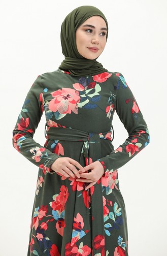 Khaki Hijab Dress 0123-01