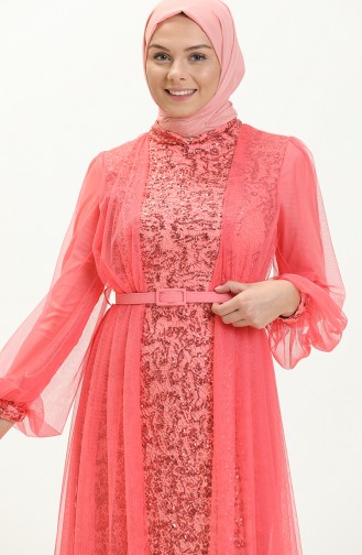 Habillé Hijab Corail 5383-15