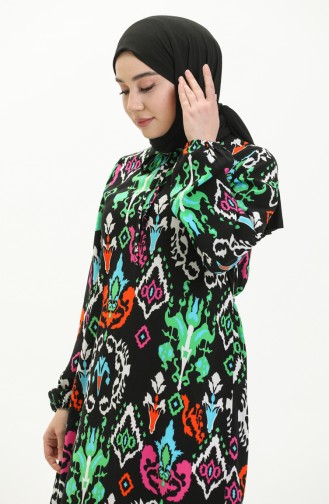 Black Hijab Dress 6670-01