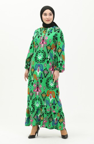 فستان أخضر حشيشي 6670-03