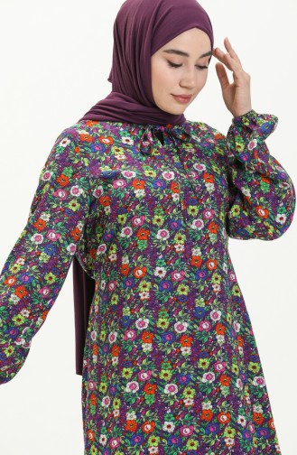 Purple İslamitische Jurk 6675-02