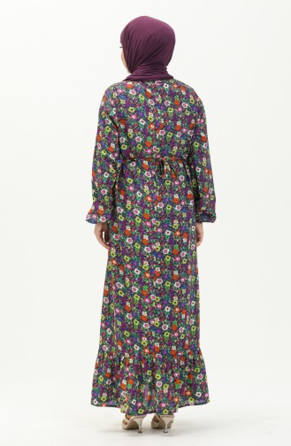 Purple Hijab Dress 6675-02