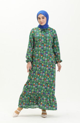 فستان أخضر حشيشي 6675-03