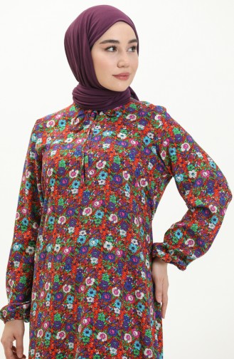 Orange Hijab Kleider 6675-04