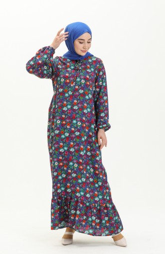 Blue Hijab Dress 6675-05