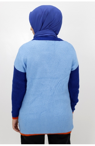 Blau Strickjacke 7333-02