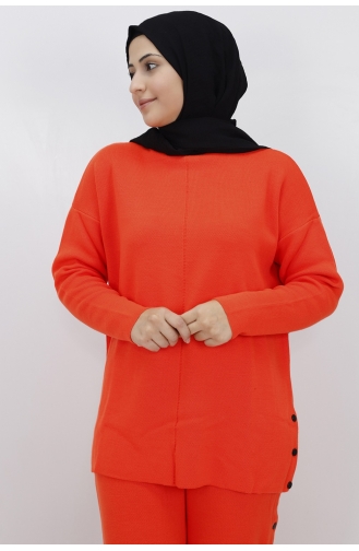 Çitçit Detayli Triko Takim 3138-03 Oranj