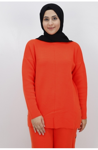 Çitçit Detayli Triko Takim 3138-03 Oranj