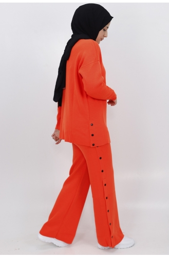 Çitçit Detayli Triko Takim 3138-03 Oranj