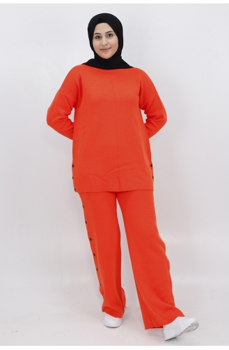 Çitçit Detayli Triko Takim 3138-03 Oranj