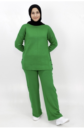 Çitçit Detayli Triko Takim 3138-05 Yeşil