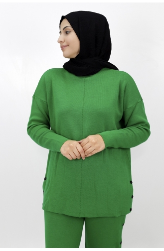 Çitçit Detayli Triko Takim 3138-05 Yeşil