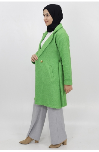 معطف طويل أخضر حشيشي 1009-04