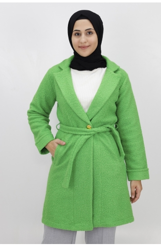 معطف طويل أخضر حشيشي 1009-04
