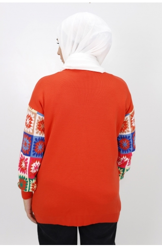 Orange Strickjacke 4332-04