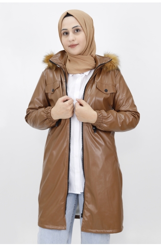 Suni Deri Uzun Boy Mont 998-02 Taba