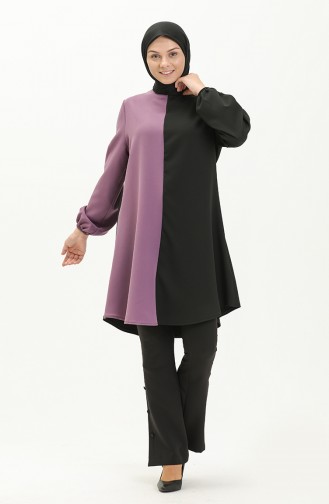 Garnish Tunic 1821-03 Black Purple 1821-03