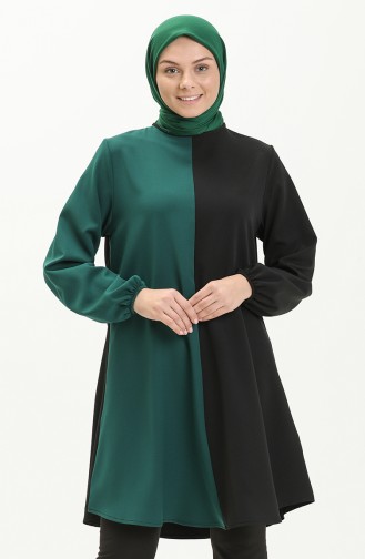 Garnish Tunic 1821-04 Black Emerald Green 1821-04