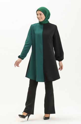 Garnish Tunic 1821-04 Black Emerald Green 1821-04