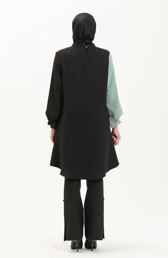 Garnish Tunic 1821-07 Black Navy Green 1821-07