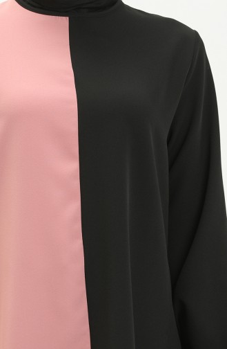 Zweifarbige Tunika 1821-09 Schwarz-Pink 1821-09