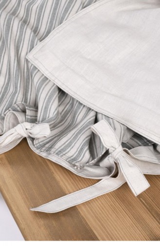 Ecocotton Ala Çift Kişilik Nevresim Takımı 100 Organik Pamuk Keten Yeşil 200X220 Cm Yeşil