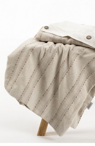 Ecocotton Delfin Çift Kişilik Nevresim Takımı 100 Organik Pamuk Keten Terra 200X220 Cm Terra