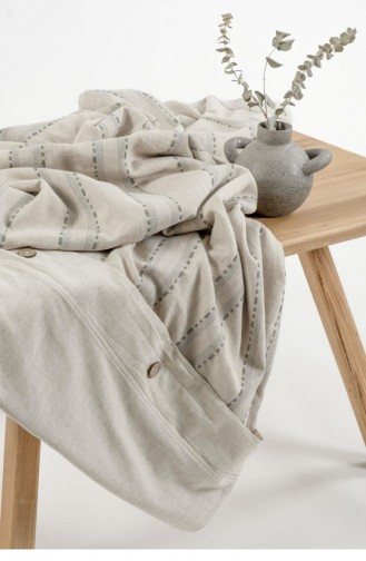 Ecocotton Delfin Çift Kişilik Nevresim Takımı 100 Organik Pamuk Keten Yeşil 200X220 Cm Yeşil