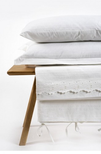 Ecocotton Leda Çift Kişilik Nevresim Takımı 100 Organik Pamuk Perkal Krem 200X220 Cm Krem