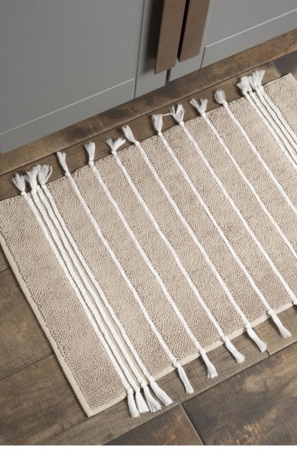 Ecocotton Karnella Banyo Paspası 100 Organik Pamuk Bej 50X80 Cm Bej