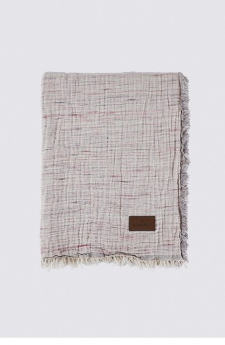 Ecocotton Muna Tek Kişilik Yatak Örtüsü 100 Organik Pamuk İnject Gri Mor 160X240 Cm Gri Mor